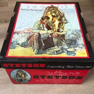 Stetson legendary Hat Box Factory Standard Western Cowboy Case Cardboard